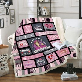 Nurse Gifts Nurse Gifts for Women Warm Soft Throw Blanket,Gifts for Nurses,School Nurse Gifts,Soft Fluffy Sherpa Warm Throw Blankets for Bed, Office and Couch