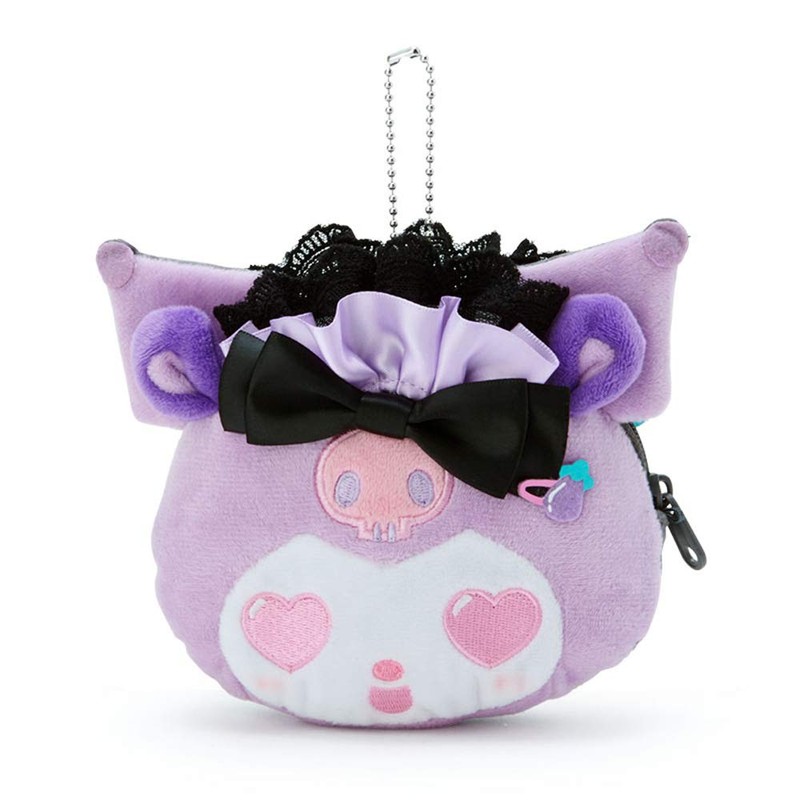 Sanrio Kuromi Face Shaped Mini Pouch (Tsundere Cafe)