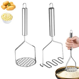 2 Piezas Machacador De Frijoles, Aplastador De Papas, Machacador De Papas, Adecuado Para Triturar Una Variedad De Alimentos Como Patatas, Batatas, Calabazas, Coliflor y Aguacate