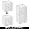 mDesign Makeup Organiser - Makeup Storage with 3 Drawers for