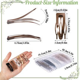 40Pcs Snap Hair Clips, 2-in Metal Barrettes For Women Girl, 5 Smooth Colors