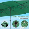 TECYFNTLN 15FT Outdoor Umbrella for Patio, Double Sided Pool Rectangle