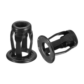 uxcell M6 Jack Nuts, 5pcs Threaded Insert Nut Carbon Steel Zinc-Plated Rivet Nuts for Thin Metal, 18.6mm Length