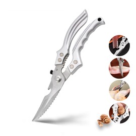 ZYWEICH Kitchen Cooking Food Heavy-Duty Stainless Steel Scissors, Poultry Meat and Chicken Bone Cutting Shears All Purpose