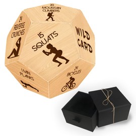 UNICRAFTALE Exercise Decision Dice Fitness Dice Wooden Decision Sieve with Velvet Packing Pouches Cycling Sports Game Dices Gifts for Him Her Women Men Friend Couple