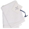 France Luxe Body French-Style Bath Mitt 2-Pack - White/White