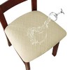 Genina Waterproof Seat Covers for Dining Room Chairs Covers Dining Chair Cover Kitchen Chair Covers (Beige, 2 Pcs)