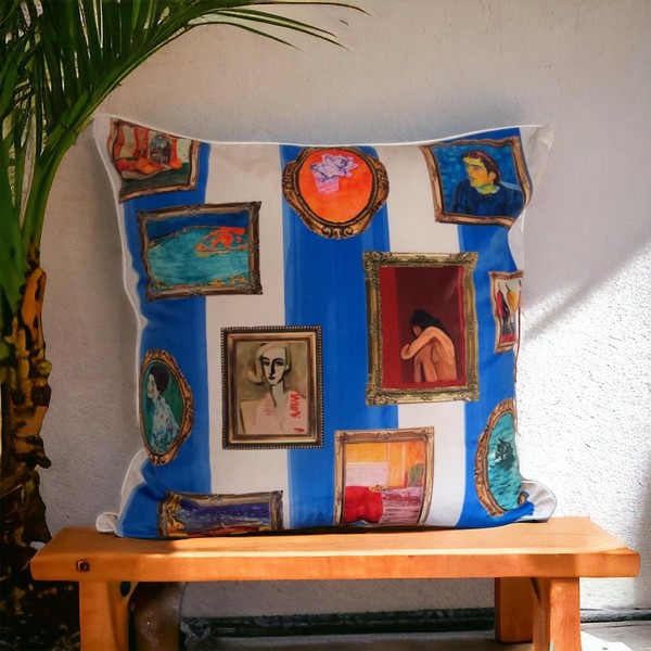 Vanderbeek Art Inspired Decorative Throw Pillow Cover (The Cabana Gallery,