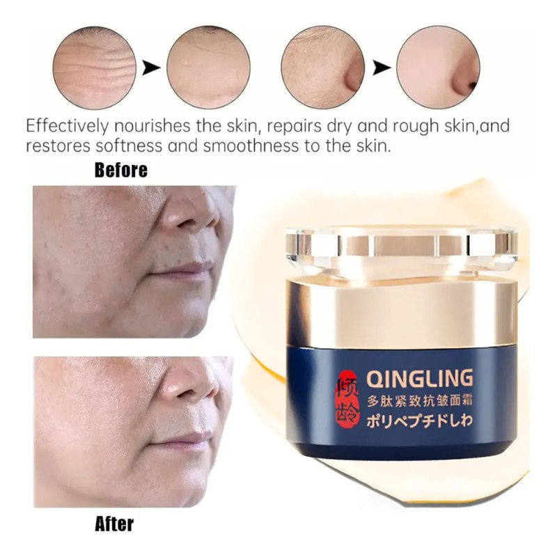F@ Crema Facial Antiarrugas Qingling 50 G Todo Tipo De