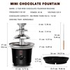 16oz Chocolate Fondue Fountain, 3-Tier MINI Chocolate Fountain with 6PCS