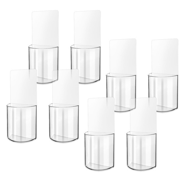 RETON 8 Stück Acryl Wandhalterung Fernbedienung Organizer, klare Medien Fernbedienungshalter