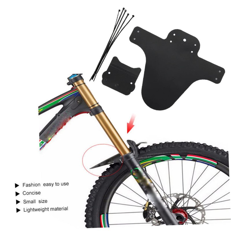 BESPORTBLE 2 Sets Bike Mudguard Set Lightweight Black Front Fork