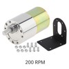 ZVKV 12V DC Motor 200RPM High-Torque Geared Motor with 37mm