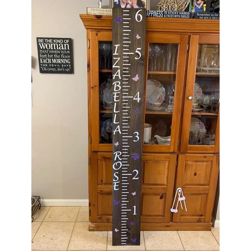 7 Feet Growth Chart Ruler Stencil, Baby Kids Height Growth