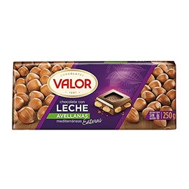 Valor Chocolate Bars Milk with Hazelnuts (Pack of 10)