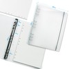 B5 9-Ring Binder Cover with Snap Button Closure, Transparent Plastic