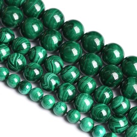 12MM 16PCS Natural Stone Green Malachite 3A Grade Gemstone Loose Beads for Jewelry Making DIY Bracelet