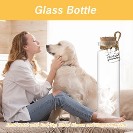 UAIAGM Hair Locket Keepsake for Pet Glass Vial for Ashes or Hair Cat Jar Pet Memorial Keepsakes Dog Fur Memorial Bottle Lock of Hair Vials with Corks for Pet Loss