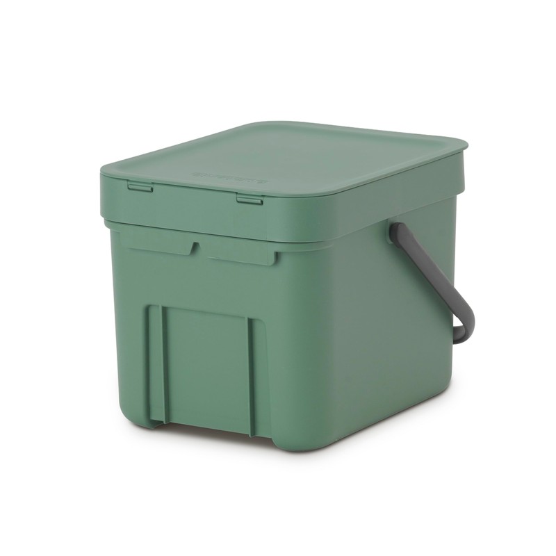 Brabantia Organic Bucket, Fir Green, 6 Litre