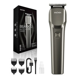 Cortadora de Cabello 3 en 1 ENCHEN Beardo 2 Recargable por USB para Barba y Vello Corporal Ideal para Uso en Casa y Salón de Belleza
