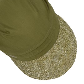 Seeberger Ladies Plain Straw Fabric Sun Hat, Olive Green, Light, 56 - 60