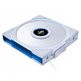 Lian Li UNI FAN TL140 LCD Reverse – 140mm ARGB PWM Fan with LCD Display, White, Reverse Airflow, Wireless Daisy-Chain, Dual-Zone RGB, Controller-Free Installation