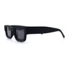 Small Thick Beveled Horn Rim Rectangle Plastic Mod Fashion Sunglasses