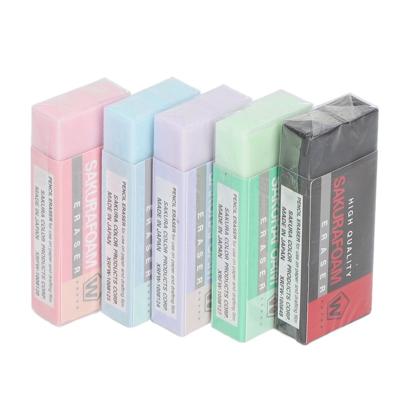 5 Pcs Art Eraser Strong Cleaning Ability Colored Eraser for