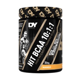 DY Nutrition DY Nutrition HIT BCAA 10:1:1 (Mango) with L-Citrulline Malate, Beta Alanine + 12g of Branch Chain Amino Acids 400g Powder, 30 Servings - Optimal Pump & Performance | Non Stim Pre & Intra Workout