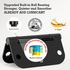 30 Pack Ball Bearing Matte Black Door Hinges 3.5 Inch 5/8" Radius Round Squeak Free Interior 3-1/2"Flat Bifold Standard Bedroom Indoor for Doors 3 ½" House Home Decor Improvement Accessories Hardware