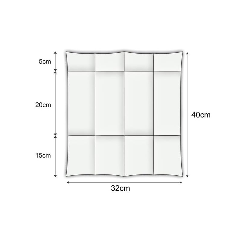Airlaid 50 White Cutlery Napkins, Cutlery Pockets with Napkin 32cm