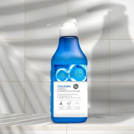 Farmstay Collagen Water Full Shampoo & Conditioner 530ml / 팜스테이 콜라겐 워터 풀 샴푸 & 컨디셔너 530ml
