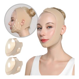 2pz Faja Mentonera Reduce Arruga Papada Y Adelgazante Facial