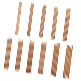 Bamboo Double Pointed Knitting Needles Set 11 Sizes 5.1in 13cm