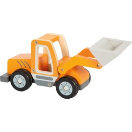 small foot Wheel Loader with Wooden Shovel, Toy Vehicle with Shovel Arm and Rubberised Tyres, Construction Vehicle for Children from 2 Years, 12635