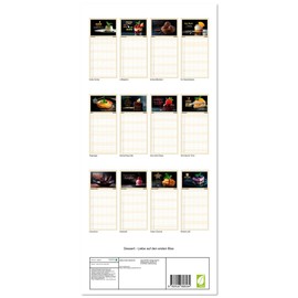 Familienplaner 2026 - Dessert - Liebe auf den ersten Biss mit 5 Spalten (Wandkalender, 21 cm x 45 cm), CALVENDO: Verführerische Desserts, kunstvoll angerichtet und fein veredelt (CALVENDO Lifestyle)