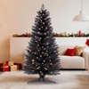 Santanelo 4ft Lighted Artificial Blue Christmas Tree，Small Snowy Artificial Xmas