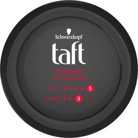 Schwarzkopf TAFT Styling Wax Power (2 x 75 ml), Hair Wax for up to 48 Hours of Strength Hold, Gentle on Hair and Scalp, Vegan, Styling Wax, Hair Wax