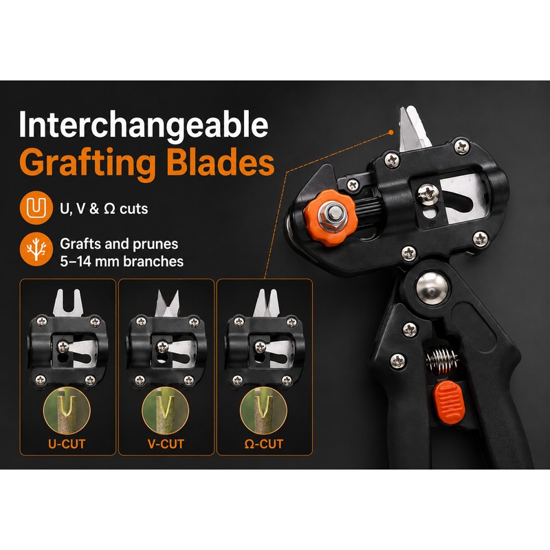 2-in-1 Tree Grafting and Pruning Tool Kit with Storage Case