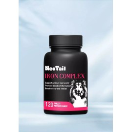 NeoTail Iron Complex, Pet, Dog, Cat, Chewable Tablet 120 Counts