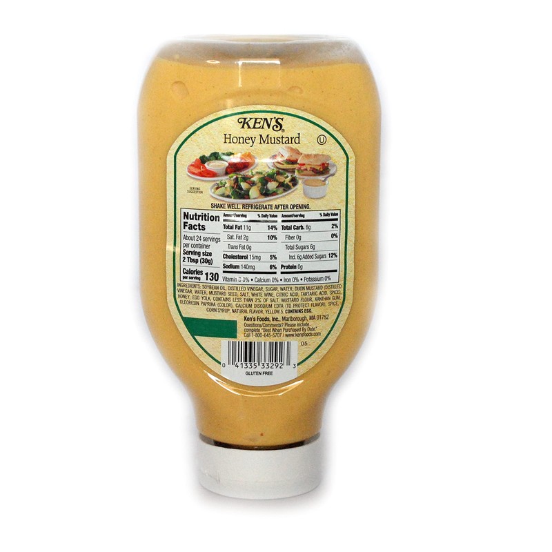 Ken's Honey Mustard, 1-24 Ounce Bottle Bundled with a JFS