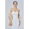BEAUTELICATE Faux Fur Shawl Winter Wedding Wraps Women Bridal Stole