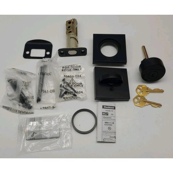Kwikset 158 SQT 514 SMT RCAL 5303 Matte Black-Color Keyed