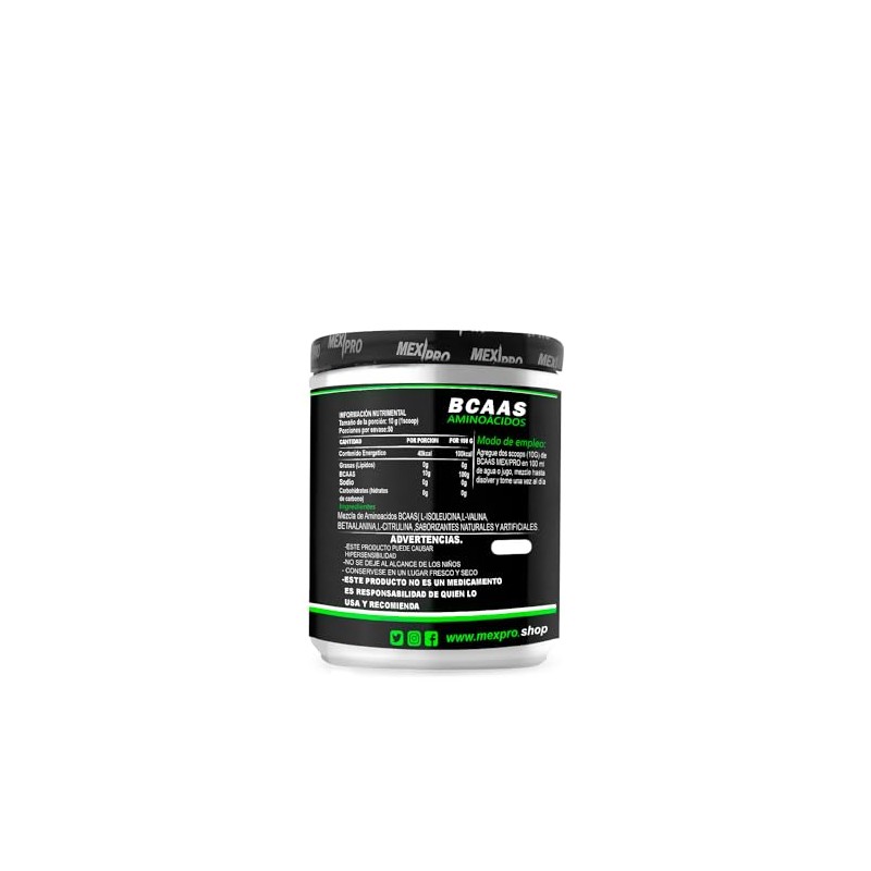 MexPro Aminoacidos BCAAS 500Gr Sabor Mora