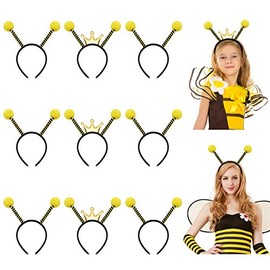 FRCOLOR 9Pcs Bee Antenna Headband Ladybug Headband Headwear Cosplay Party Favors Gift Birthday Party Supplies Costume Accessories for Kids Adult