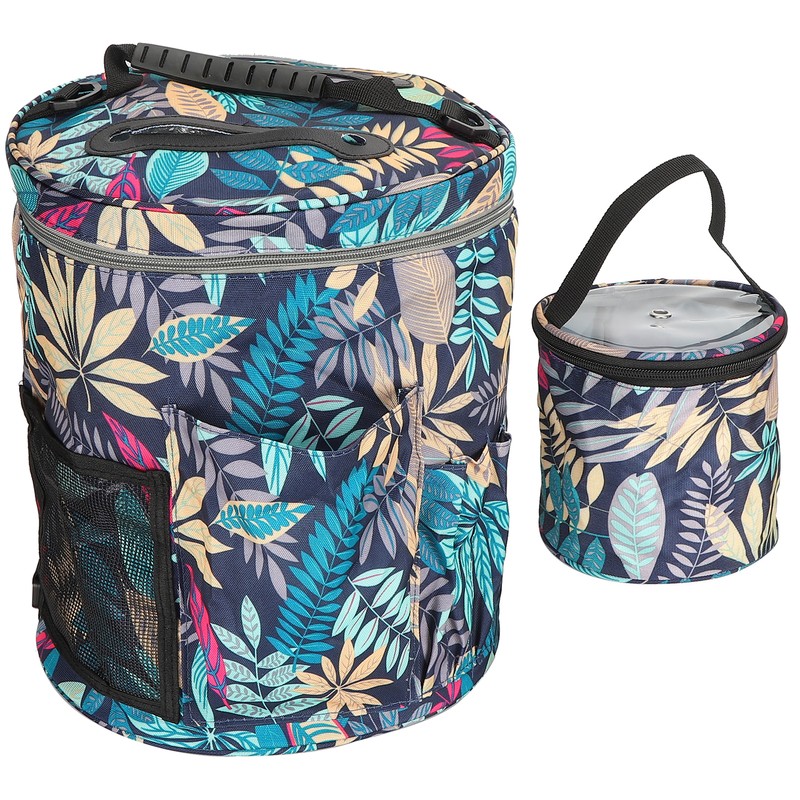2Pcs Storage Bag 600D Oxford Cloth Printing MultiPocket Hand Strap