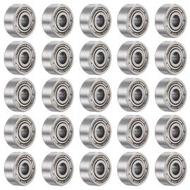 QUARKZMAN Pack of 25 623ZZ Deep Groove Ball Bearings 3 mm Bore 10 mm AD 4 mm Thick Carbon Fabric Steel Double Shielded ABEC3 Z1 Bearing for Engines