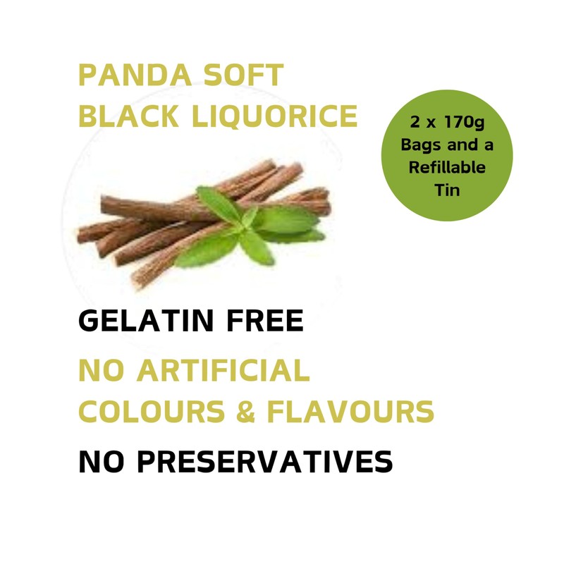 TinTastic Refillable Tin Bundle with Panda Soft Black Liquorice Vegan