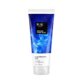 IGK Hair Color Depositing Hair Mask - Color: Dreams Come Blue