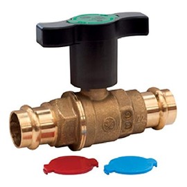 MS Drinking Water Ball Valve, Press Diameter 18 mm Contour V M SA, T-Handle